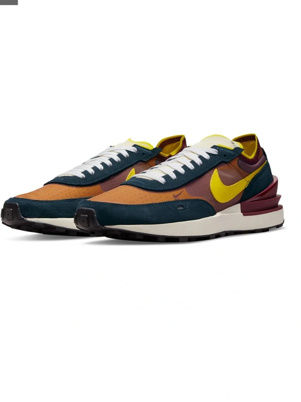 Nike Waffle One SE Sneakers - Dark Beetroot / Yellow Strike 7.5